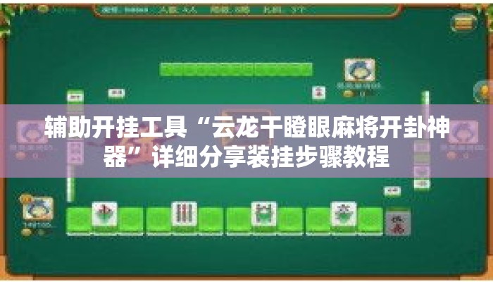 辅助开挂工具“云龙干瞪眼麻将开卦神器”详细分享装挂步骤教程