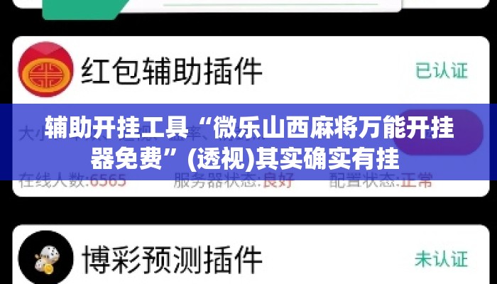 辅助开挂工具“微乐山西麻将万能开挂器免费”(透视)其实确实有挂 