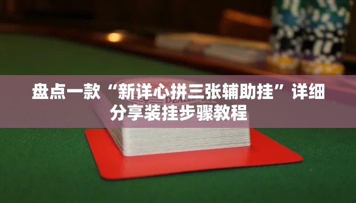 盘点一款“新详心拼三张辅助挂”详细分享装挂步骤教程