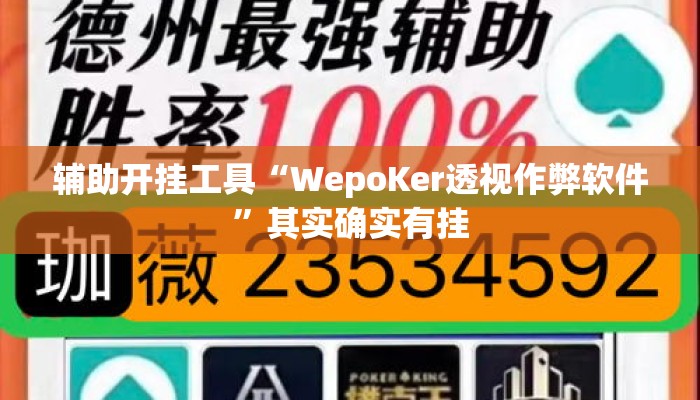 辅助开挂工具“WepoKer透视作弊软件	”其实确实有挂