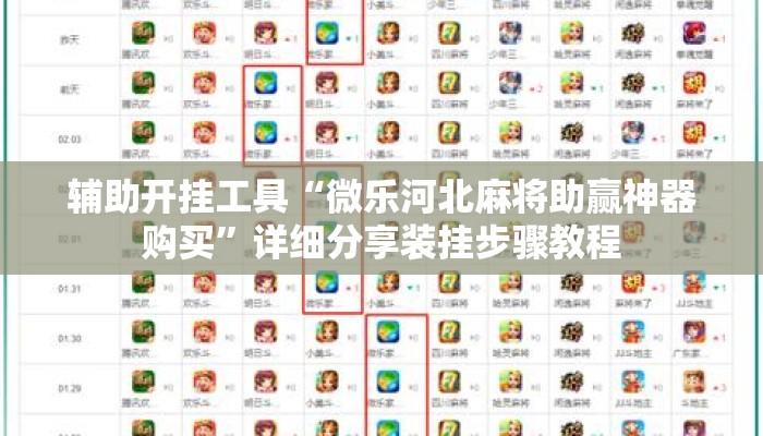 辅助开挂工具“微乐河北麻将助赢神器购买”详细分享装挂步骤教程