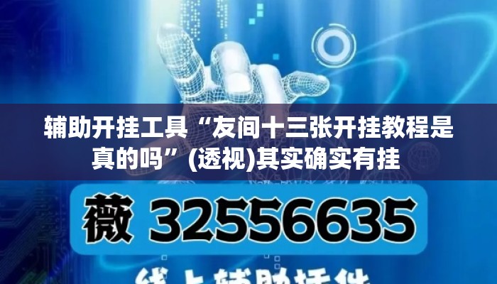 辅助开挂工具“友间十三张开挂教程是真的吗”(透视)其实确实有挂 