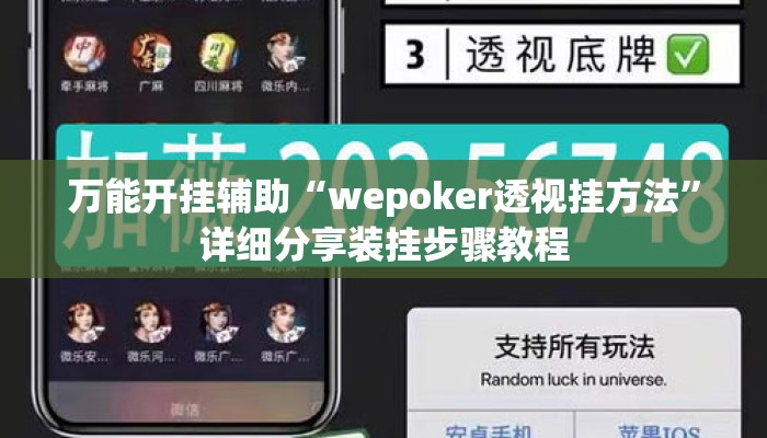 万能开挂辅助“wepoker透视挂方法”详细分享装挂步骤教程