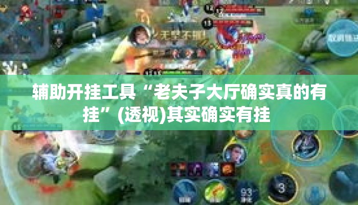 辅助开挂工具“老夫子大厅确实真的有挂”(透视)其实确实有挂 