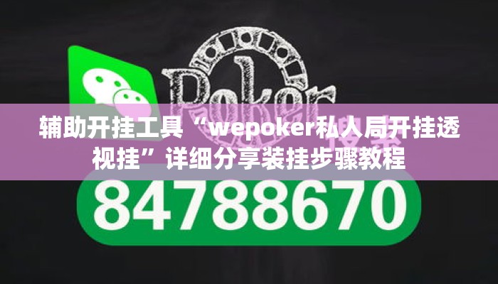 辅助开挂工具“wepoker私人局开挂透视挂”详细分享装挂步骤教程
