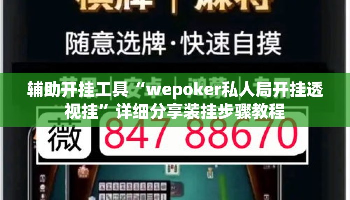 辅助开挂工具“wepoker私人局开挂透视挂”详细分享装挂步骤教程