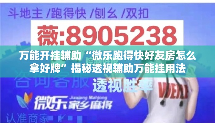 万能开挂辅助“微乐跑得快好友房怎么拿好牌”揭秘透视辅助万能挂用法