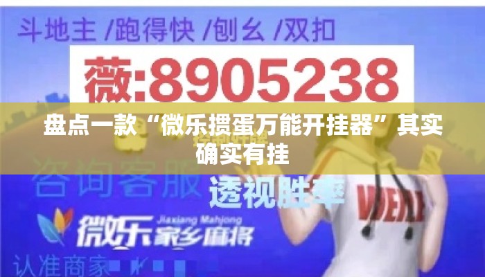 盘点一款“微乐掼蛋万能开挂器”其实确实有挂