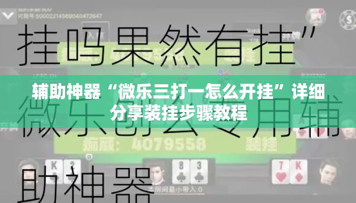 辅助神器“微乐三打一怎么开挂”详细分享装挂步骤教程