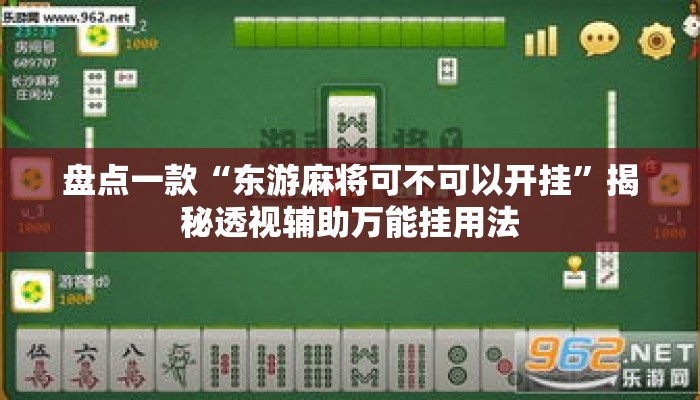 盘点一款“东游麻将可不可以开挂”揭秘透视辅助万能挂用法