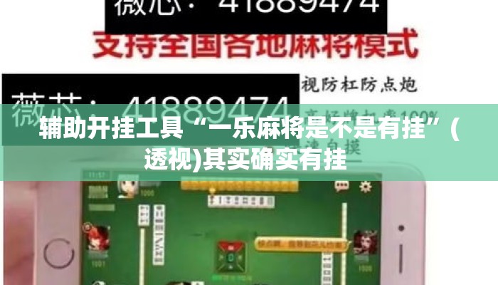 辅助开挂工具“一乐麻将是不是有挂”(透视)其实确实有挂 