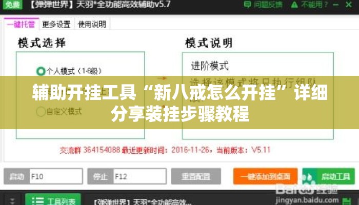 辅助开挂工具“新八戒怎么开挂”详细分享装挂步骤教程