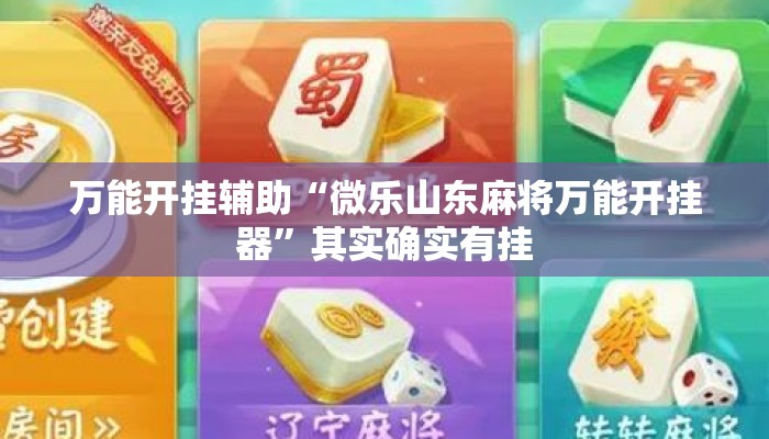 万能开挂辅助“微乐山东麻将万能开挂器	”其实确实有挂