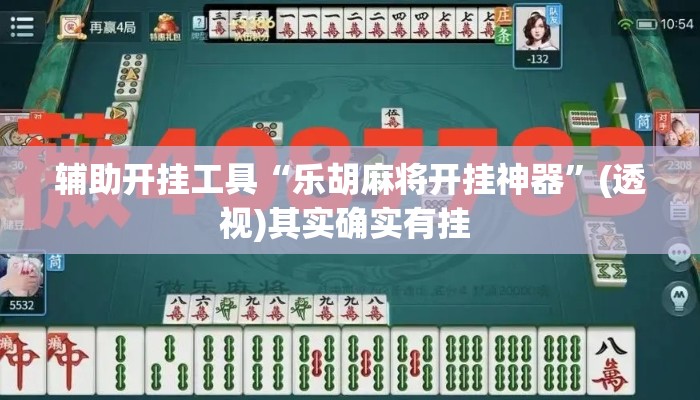 辅助开挂工具“乐胡麻将开挂神器”(透视)其实确实有挂 