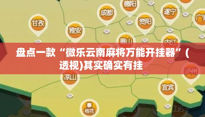 盘点一款“微乐云南麻将万能开挂器”(透视)其实确实有挂 