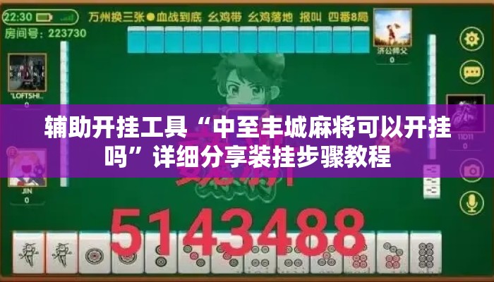 辅助开挂工具“中至丰城麻将可以开挂吗	”详细分享装挂步骤教程
