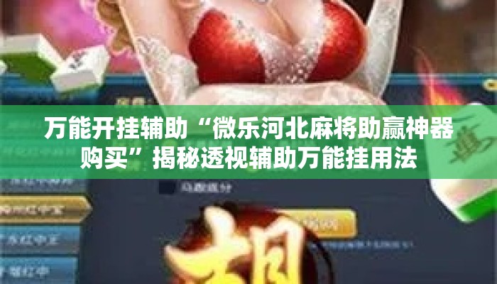 万能开挂辅助“微乐河北麻将助赢神器购买”揭秘透视辅助万能挂用法