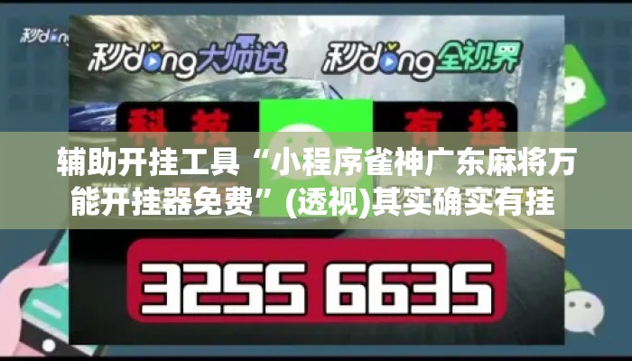 辅助开挂工具“小程序雀神广东麻将万能开挂器免费”(透视)其实确实有挂 