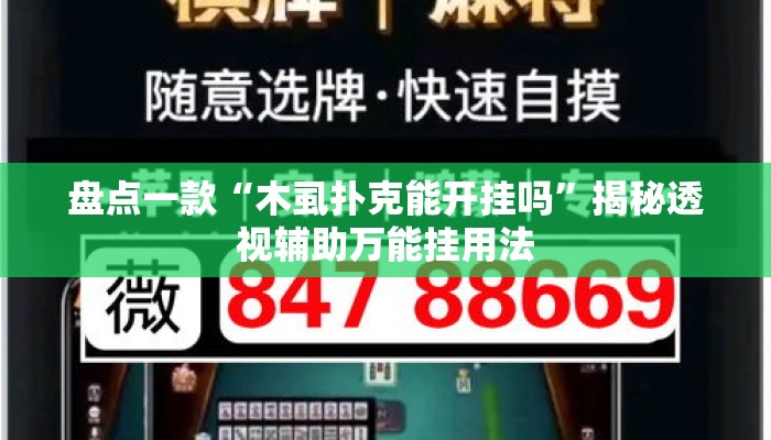 盘点一款“木虱扑克能开挂吗”揭秘透视辅助万能挂用法