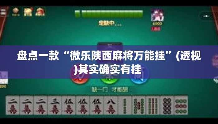 盘点一款“微乐陕西麻将万能挂”(透视)其实确实有挂 