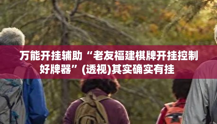万能开挂辅助“老友福建棋牌开挂控制好牌器”(透视)其实确实有挂 