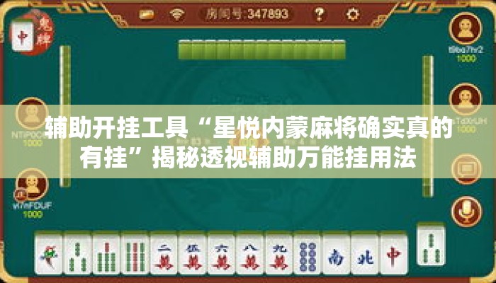 辅助开挂工具“星悦内蒙麻将确实真的有挂”揭秘透视辅助万能挂用法