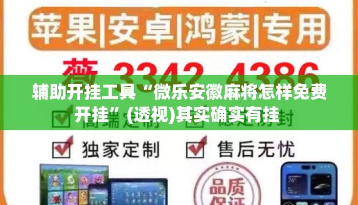 辅助开挂工具“微乐安徽麻将怎样免费开挂”(透视)其实确实有挂 