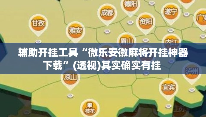 辅助开挂工具“微乐安徽麻将开挂神器下载	”(透视)其实确实有挂 