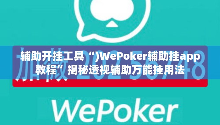 辅助开挂工具“)WePoker辅助挂app教程	”揭秘透视辅助万能挂用法