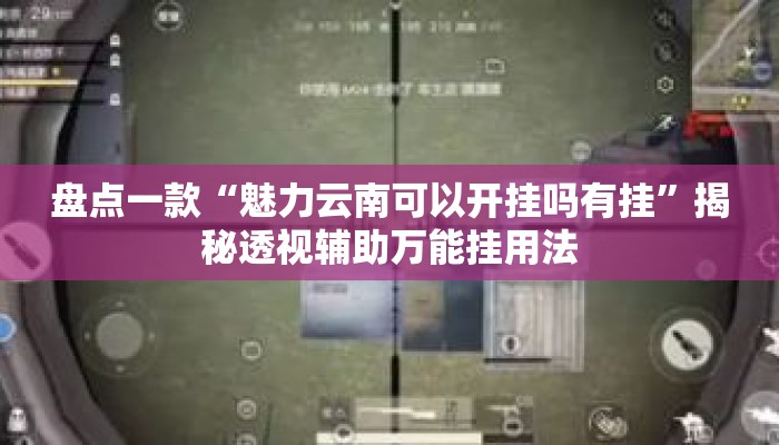 盘点一款“魅力云南可以开挂吗有挂”揭秘透视辅助万能挂用法