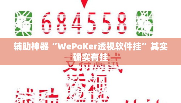 辅助神器“WePoKer透视软件挂”其实确实有挂