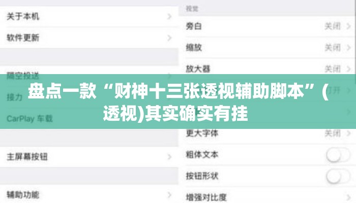 盘点一款“财神十三张透视辅助脚本	”(透视)其实确实有挂 