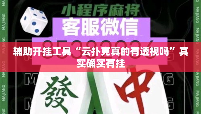 辅助开挂工具“云扑克真的有透视吗	”其实确实有挂