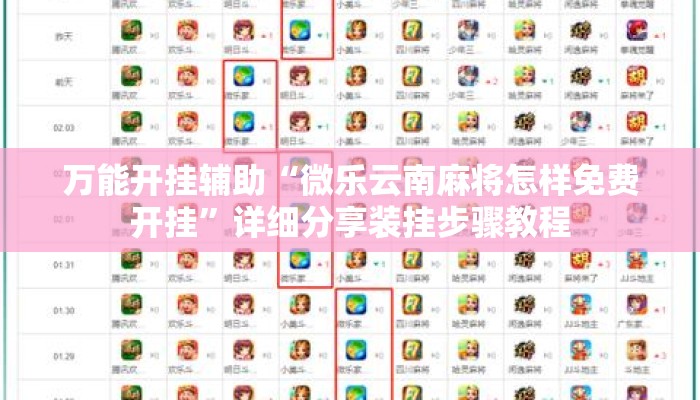 万能开挂辅助“微乐云南麻将怎样免费开挂”详细分享装挂步骤教程