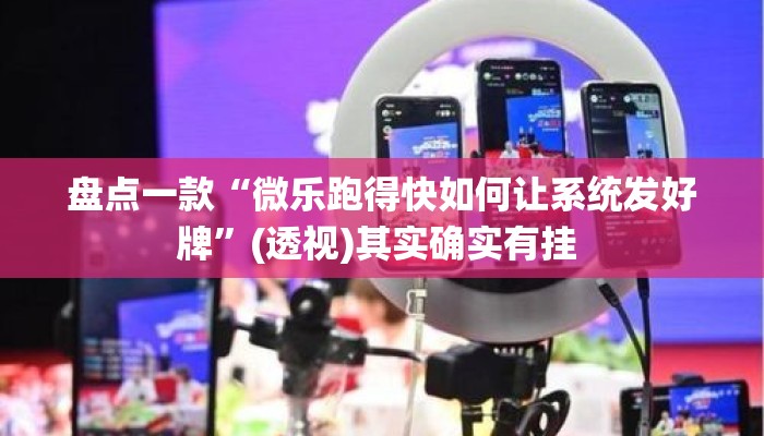 盘点一款“微乐跑得快如何让系统发好牌”(透视)其实确实有挂 