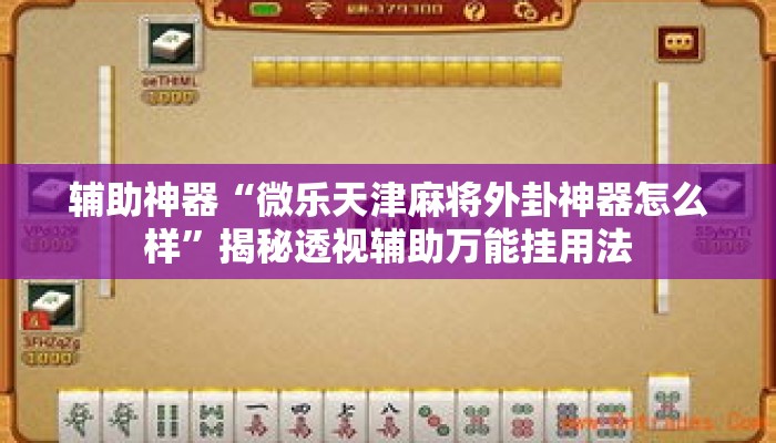 辅助神器“微乐天津麻将外卦神器怎么样”揭秘透视辅助万能挂用法