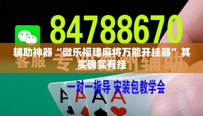 辅助神器“微乐福建麻将万能开挂器”其实确实有挂