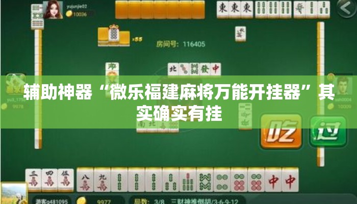 辅助神器“微乐福建麻将万能开挂器”其实确实有挂