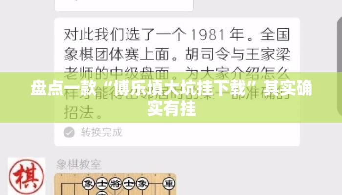 盘点一款“博乐填大坑挂下载”其实确实有挂