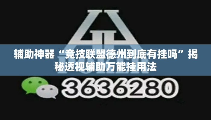 辅助神器“竞技联盟德州到底有挂吗”揭秘透视辅助万能挂用法