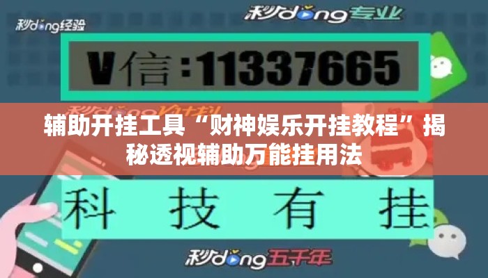 辅助开挂工具“财神娱乐开挂教程”揭秘透视辅助万能挂用法