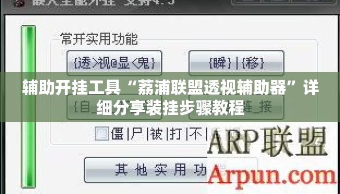 辅助开挂工具“荔浦联盟透视辅助器”详细分享装挂步骤教程