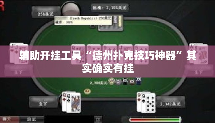 辅助开挂工具“德州扑克技巧神器	”其实确实有挂