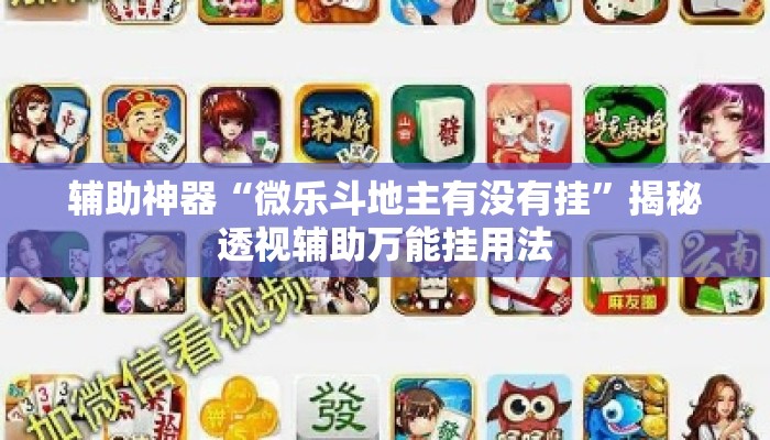 辅助神器“微乐斗地主有没有挂”揭秘透视辅助万能挂用法