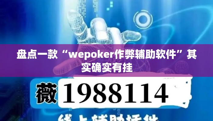 盘点一款“wepoker作弊辅助软件”其实确实有挂