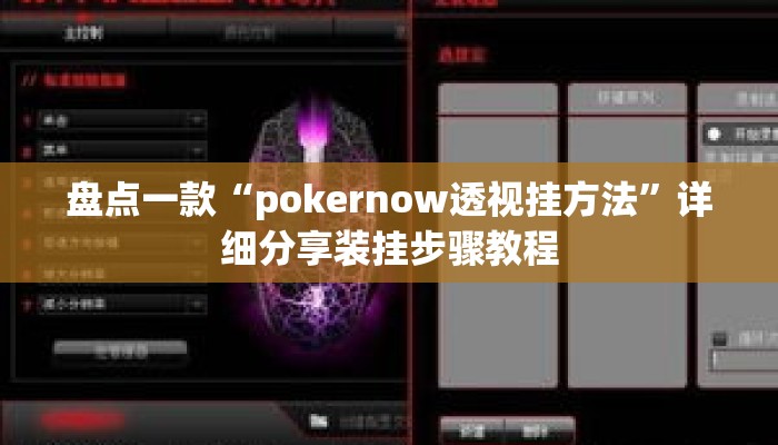 盘点一款“pokernow透视挂方法”详细分享装挂步骤教程