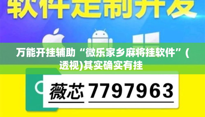 万能开挂辅助“微乐家乡麻将挂软件”(透视)其实确实有挂 