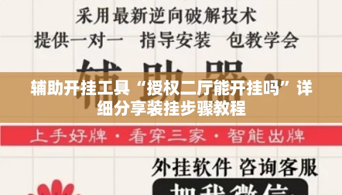 辅助开挂工具“授权二厅能开挂吗”详细分享装挂步骤教程