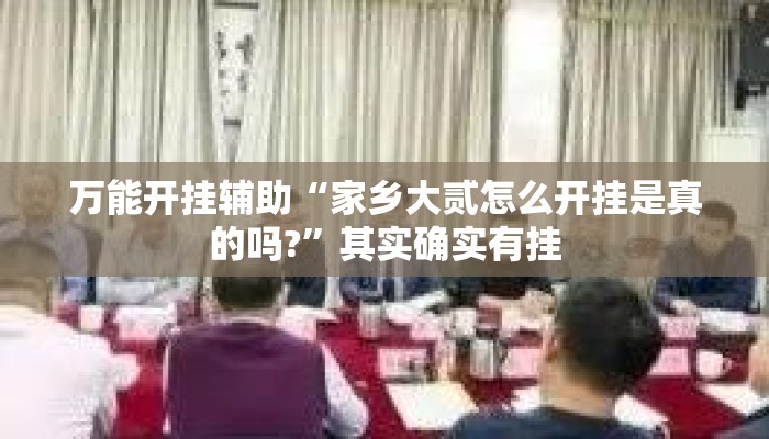 万能开挂辅助“家乡大贰怎么开挂是真的吗?”其实确实有挂