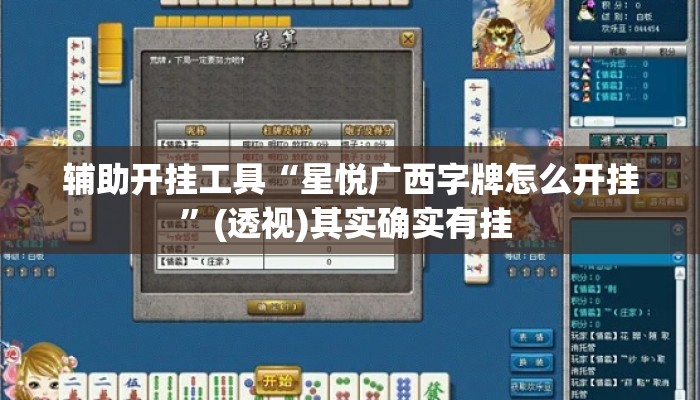 辅助开挂工具“星悦广西字牌怎么开挂”(透视)其实确实有挂 
